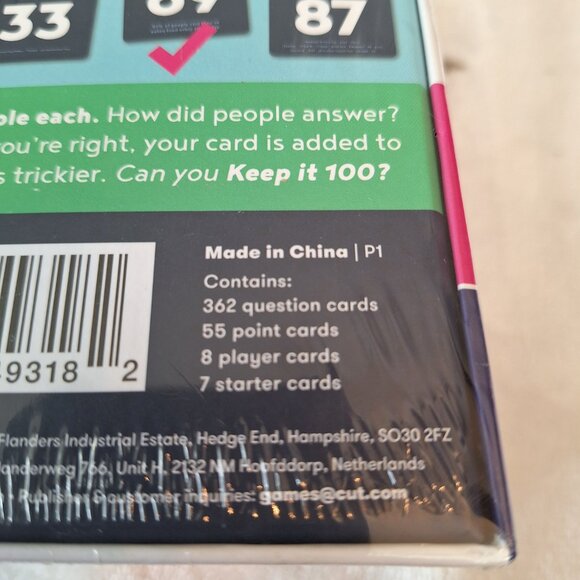Keep It 100: The Adult Party Game of Surprising Surveys Social Intelligence NEW - Picture 5 of 5